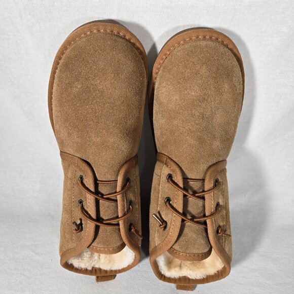 ASPEN Genuine Chestnut Suede Faux Fur Shearling Water Resistant Boot Women Sz 9. - Picture 11 of 17